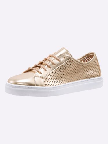 Mode von Heine Damen Schuhe Freizeitschuhe Sneaker gold Gr. 37 NEU - Bild 1 von 5