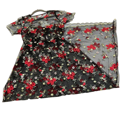 Lularoe Deanne II Sheer Lace Floral Embroider Layering Unlined