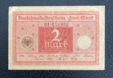 Karta kredytowa 2 marki 1920 Niemcy