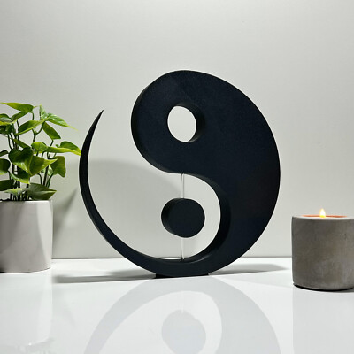 Yin Yang Lotus Om Deko Yoga Skulptur Geschenk Valentinstag Meditation Figur