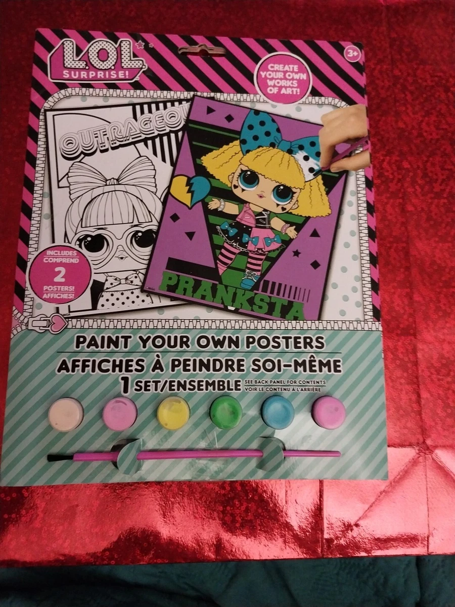 LOL Surprise Paint Your Own Posters Includes 2 Posters 6 Paints 1