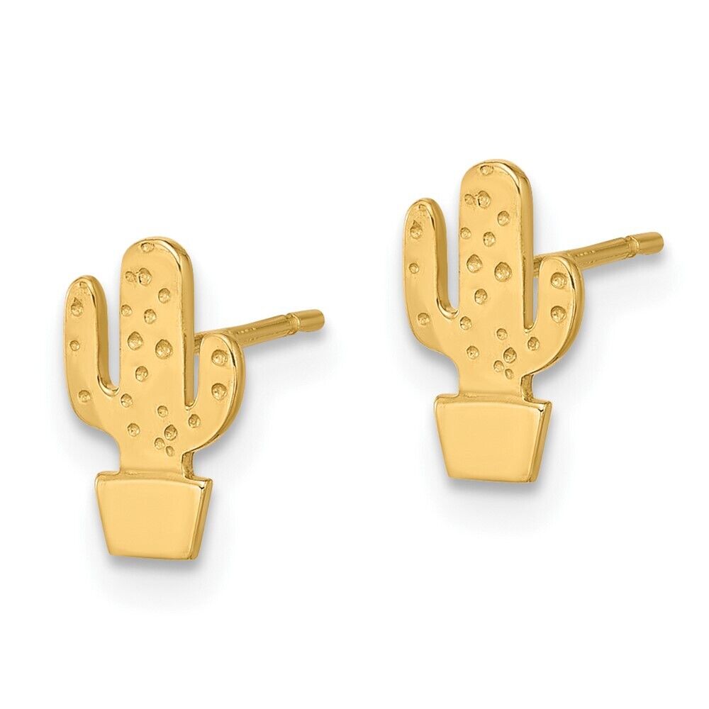 Saguaro Cactus Post Stud Earrings Gold-plated Sterling Silver Cubic Zirconia Saguaro Cactus Post Stud Earrings Gold-plated Sterling Silver Cubic Zirconia