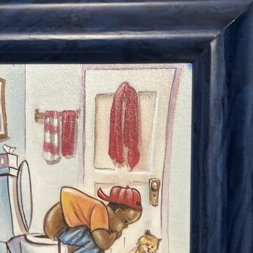 2 WOODRUM Original Canvas Reproduction Boy In A Tub ,Higher Education Certified - Picture 6 of 17