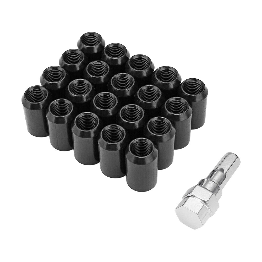 20PCS Black STEEL WHEEL TUNER NUTS NUT M12 x1.5 Fit For TOYOTA FORD