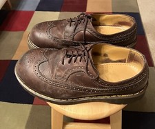 DR Martens Dark Brown Mens UK11 US12 England Leather Brogue Wingtip Oxford Shoes