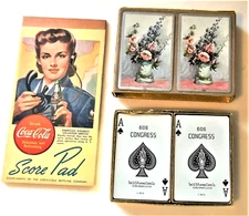 Vintage Bridge Score Pad Congress 606 Double Deck