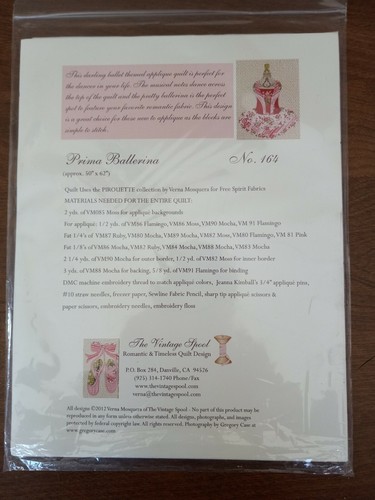 Prima Ballerina Quilt Pattern Verna Mosquera Vintage Spool Romantic & Timeless - 第 3/5 張圖片