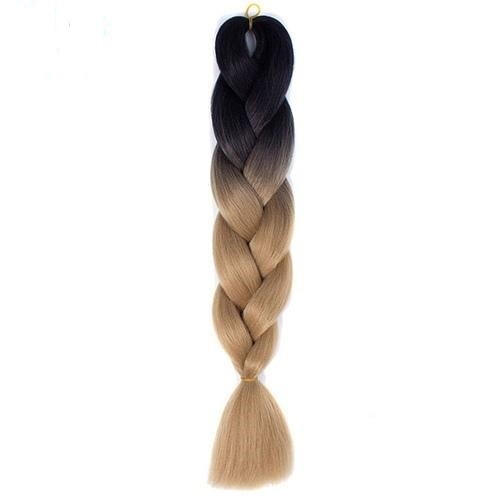 Trenzas jumbo de 24" para cabello Merisi - extensiones - ombre - Kanekalon - *COSTAÑO* - Imagen 1 de 1