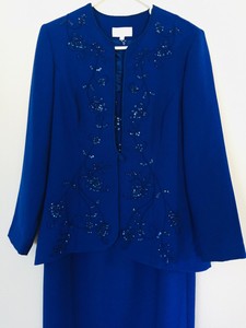 Mother Of The Bride Groom Formal Royal Blue Dress Jacket 12