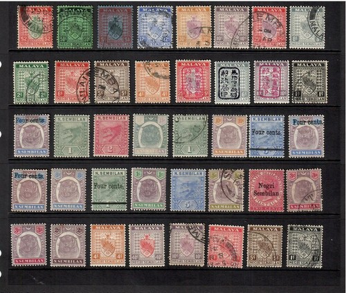 NEGRI SEMBILAN EARLY MINT AND USED HIGH CV