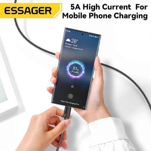 Essager USB Type C to Type C Cable 100W PD Fast Charger Wire Cord For iPhone 16 - Picture 4 of 10
