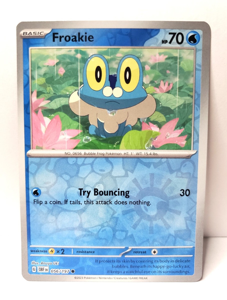 froakie pokemon card holographic Froakie(Holo) – The Frugal Dutchman main image 1