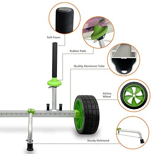 Kayak Cart, HeavyDuty Kayak Cart Dolly Canoe Trolley Wheels for Plug