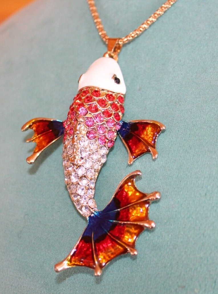 【King Ice】☆日本未入荷☆UTSURIMONO KOI FISH NECKLACE Utsurimono Koi Fish Necklace | Far East Jewelry | King Ice