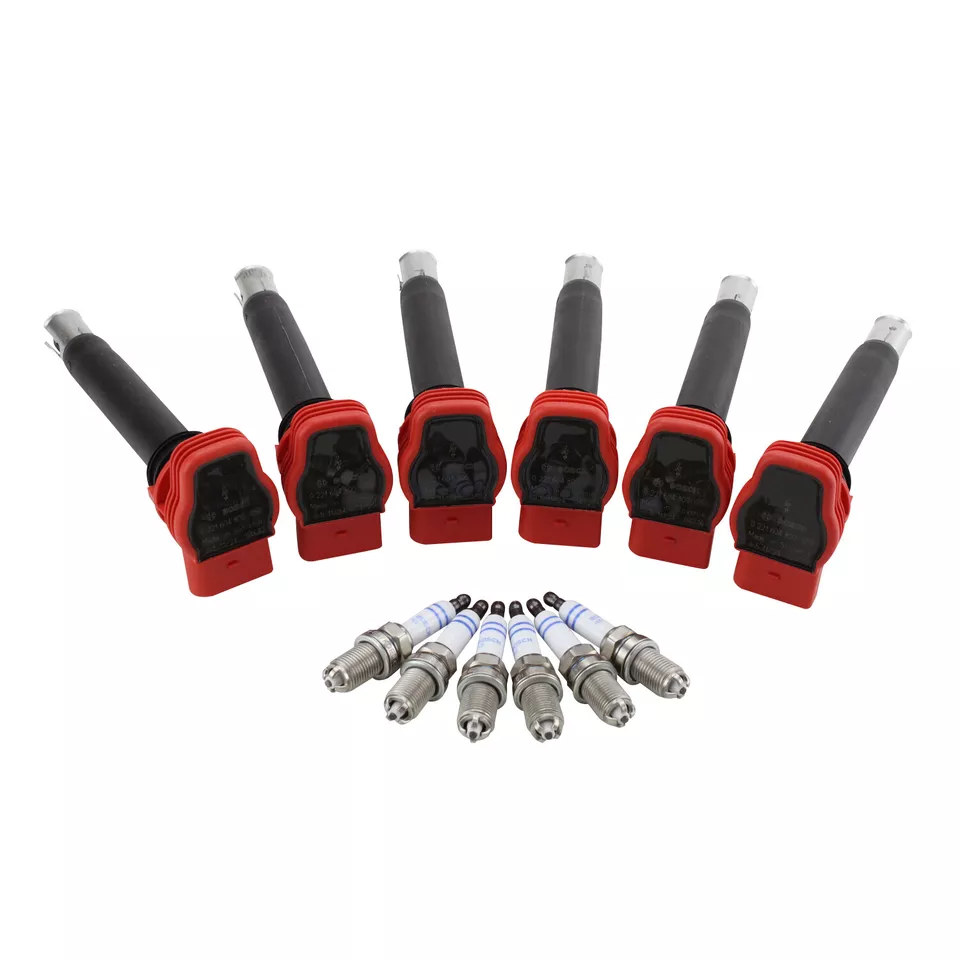 Bosch 6 Ignition Coils & 6 Nickel Spark Plugs Kit For Audi A4 A6 Quattro 3.2 Gas - Image 3 of 4