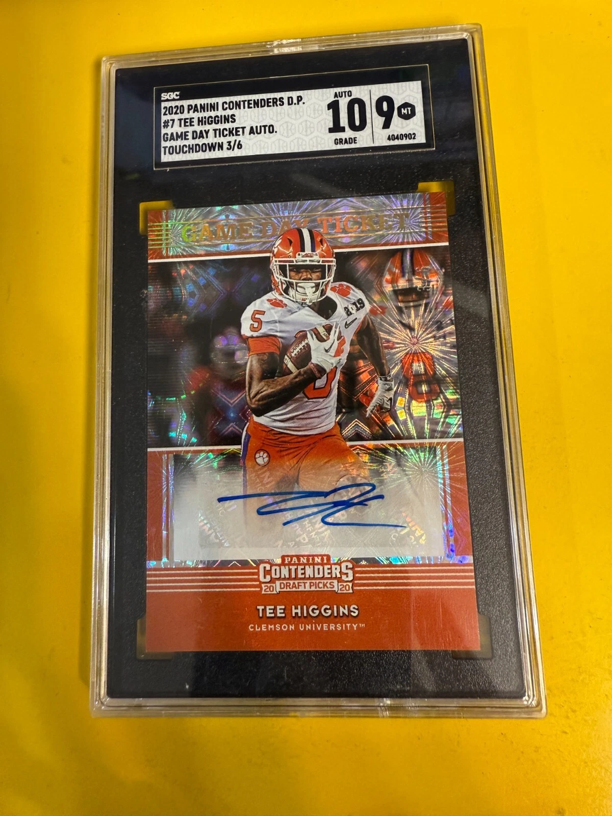 Tee Higgins Panini Contenders Draft Picks Game Day Ticket Signatures #7 Bowl