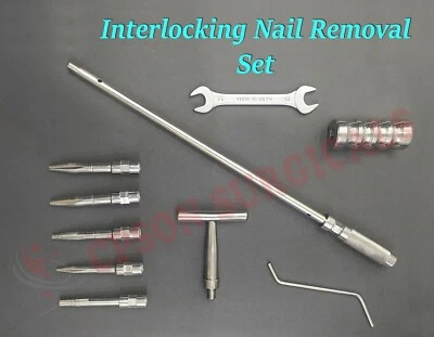 Set D'Instruments Pour L'Extraction De Clous Orthopédiques Emboîtés S.S - Photo 1/4