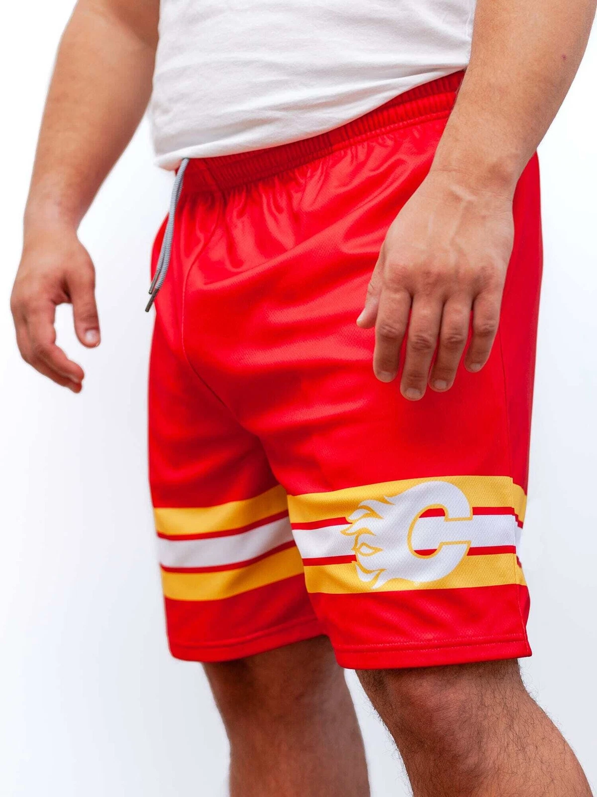 Calgary Fllames Mesh Hockey Shorts, Gift for Fan