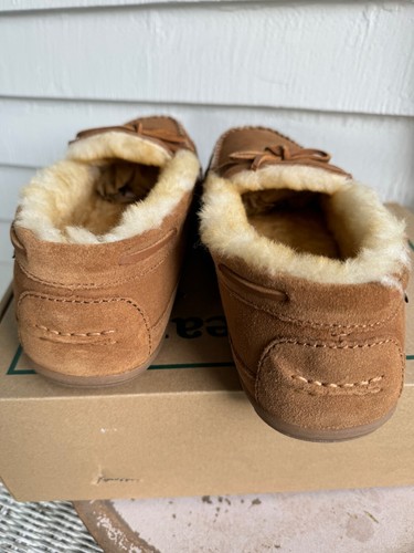 LL Bean Men's Wicked Good Moccasins II Slippers Shearling Lined Suede Brown 13 M - Picture 12 of 14