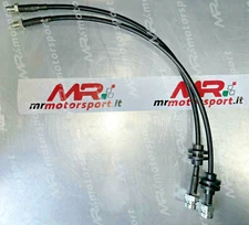 Kit 2 aeronautical brake hoses Alfa Romeo Giulietta 940 2010 > braid POST BLACK