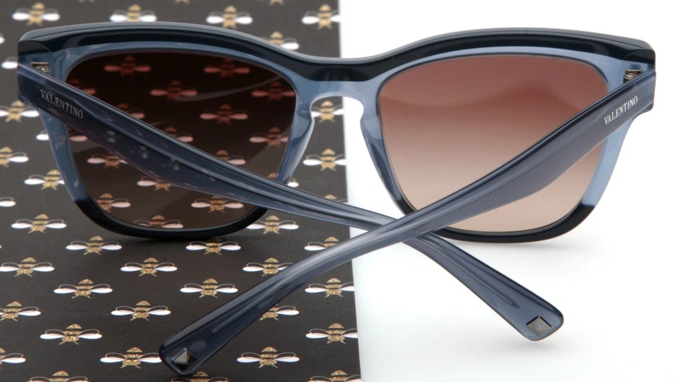 NUEVO VALENTINO VA 4036 5095-13 GAFAS DE SOL AZUL/ÓPAL 54-18-140 B43 Italia Foto 4 de 4