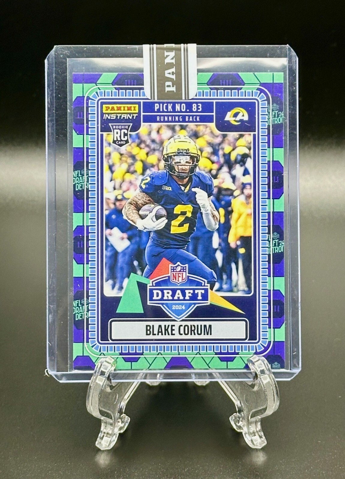 Blake Corum - #3/10 - RC -  2024 Panini Instant NFL Draft Night - LA RAMS