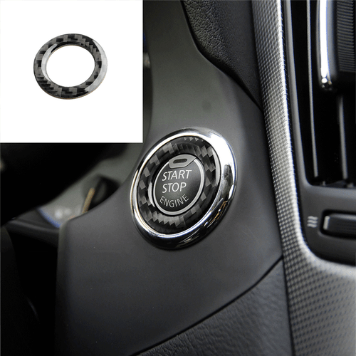 Engine Start Stop Button Trim Carbon Fiber Ring For Infiniti Q50 Q60 2014-2019 - Picture 9 of 12