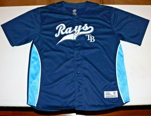 Tampa Bay Rays Jersey Mens XL Blue MLB Embroidered ZK | eBay