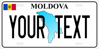 Moldova Map License Plate Personalized Car Auto Bike Motorcycle Custom