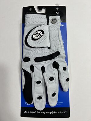 Bionic Gloves Men's Left Golf Glove Made With Cabretta Leather White/Black Small
