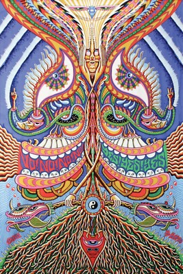 YES YES NO NO-YING YANG-3D TAPESTRY-30X45 OR 60x90-PSYCHEDLIC-w/glasses-Last One