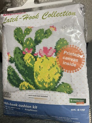 Orchidea  Latch-hook Collection Cushion Cactus Design New In Opened Package