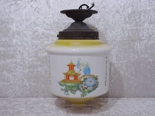 Antico Art. Deco Progettazione Plafoniera Paralume Vetro Asiatico Arredamento