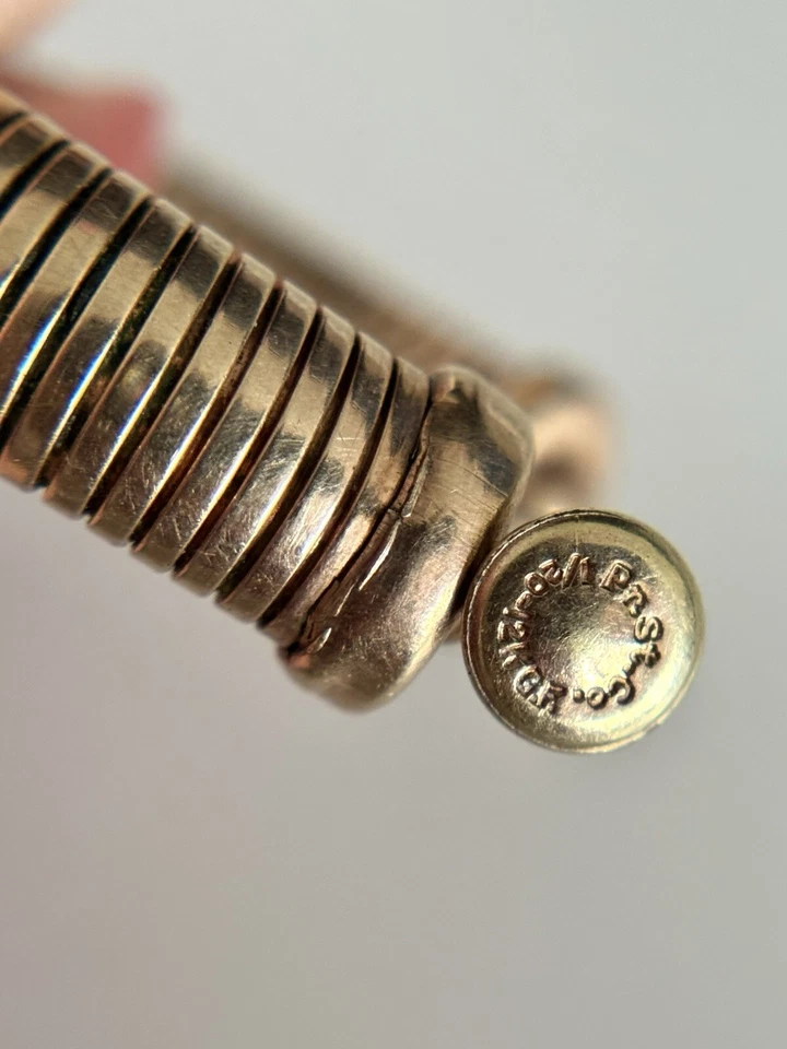 Lindo Vintage PR.ST.CO. Brincos folheados a ouro 12k em escala 1/20 - Imagem 3 de 3