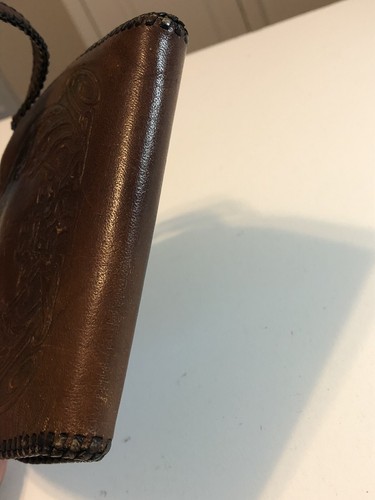 Vintage Jemco Leather Art Nouveau Purse - Patent 1921 - Silverplate Clasp - Picture 11 of 12