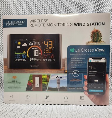 La Crosse Technology Wireless Remote Monitoring Wind Station V21-WTH NEW SEALED 