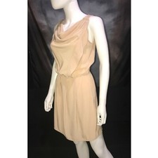Gap Lightweight Tan/Beige Draping Sleeveless Mini Dress Women’s 0 (small)