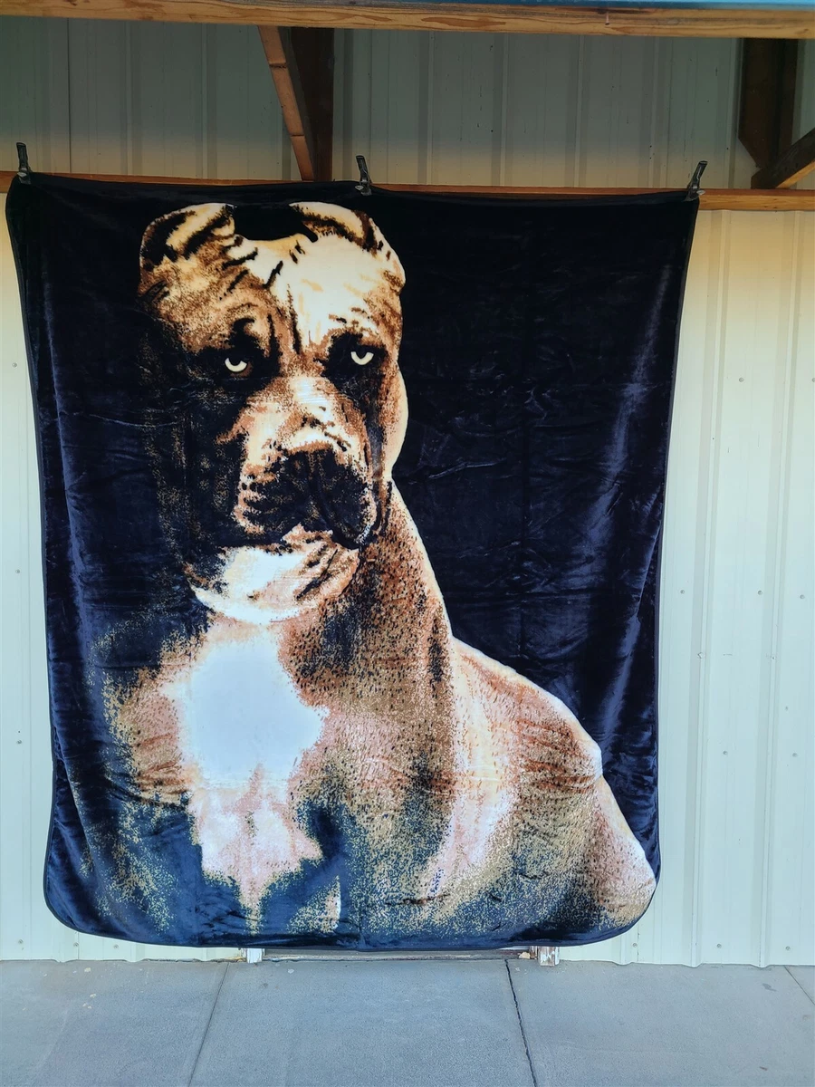 PITBULL BROWN TERRIER DOG BULLY QUEEN SIZE BLANKET eBay