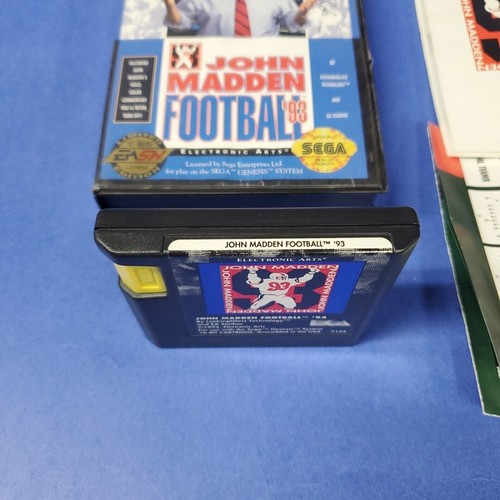 John Madden NFL Fútbol 93 Sega Genesis CIB Auténtico Limpio y Probado - Imagen 3 de 3