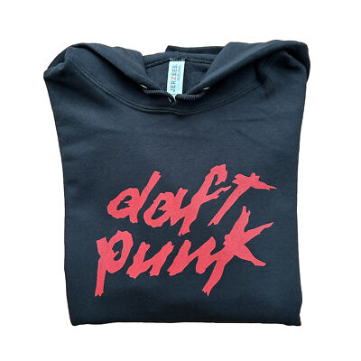 Daft Punk Hoodie Sweatshirt Pullover NEW Black Mens Unisex Fit