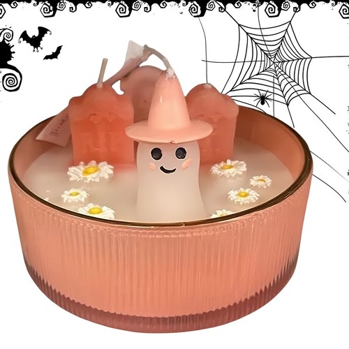 DE Halloween Rosa Vela Fantasma Rosa Vaquera Vela Fantasma Linda Vaquera Espíritu - Imagen 2 de 12