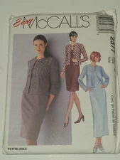 McCalls 2377 Misses Cardigan & Dress Sewing Pattern UC FF Sz 8-12