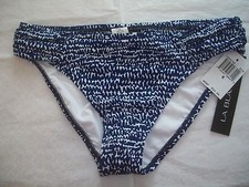 LA BLANCA BIKINI BOTTOM ONLY NWT MULTI COLOR BLUE AND WHITE BEAUTIFUL 