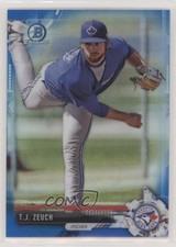 2017 Bowman Draft Chrome Blue Refractor 70th Anniversary 18/200 TJ Zeuch s3g