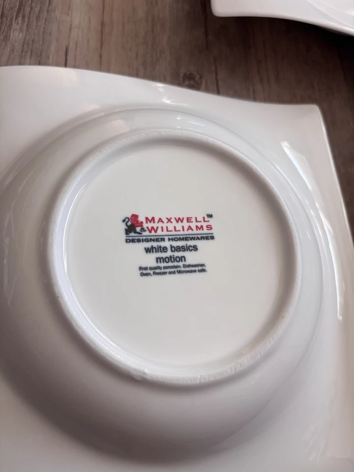 "Juego de 3 cuencos de sopa cuadrados Maxwell & Williams White Basics Motion 8,5""" Foto 4 de 4