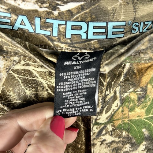 Real Tree Extra Hunting Cargo Pants Camo Size XXL 20 Women's Hunting Pants - Picture 10 of 17