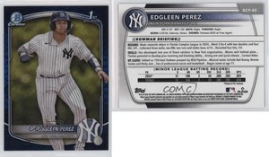 2025 Bowman Chrome Prospects Blue Reptilian Refractor /150 Edgleen Perez #BCP-80