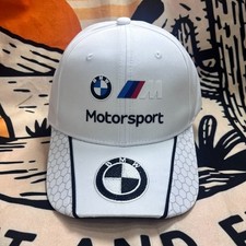 BMW Motosport Embroidery Logo Men's Outdoor Adjustable White Baseball Cap