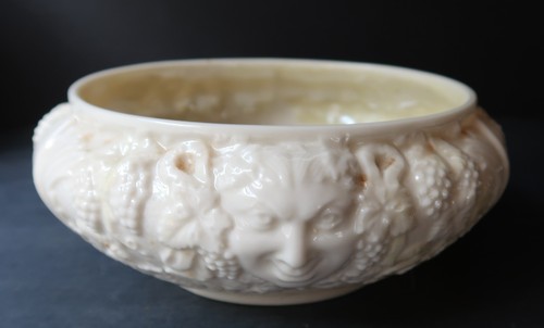 Vtg Belleek Bacchus Mask Porcelain Powder Trinket Bowl 3rd Mark '26-'46 - Picture 2 of 24