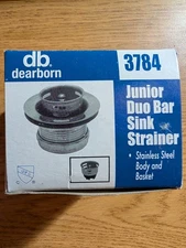 Dearborn Brass 3784 Junior Duo Bar Sink Strainer Stainless Steel